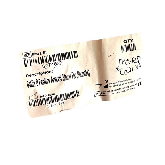 Stealth GAT400P Gatlin 8 Position Armrest Mount Permobil Electric Wheelchairs - Picture 2 of 5